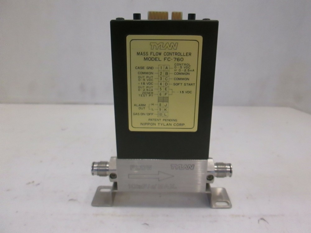 Tylan FC-760A, Mass Flow Controller MFC, HCL, 3 SLM, Used