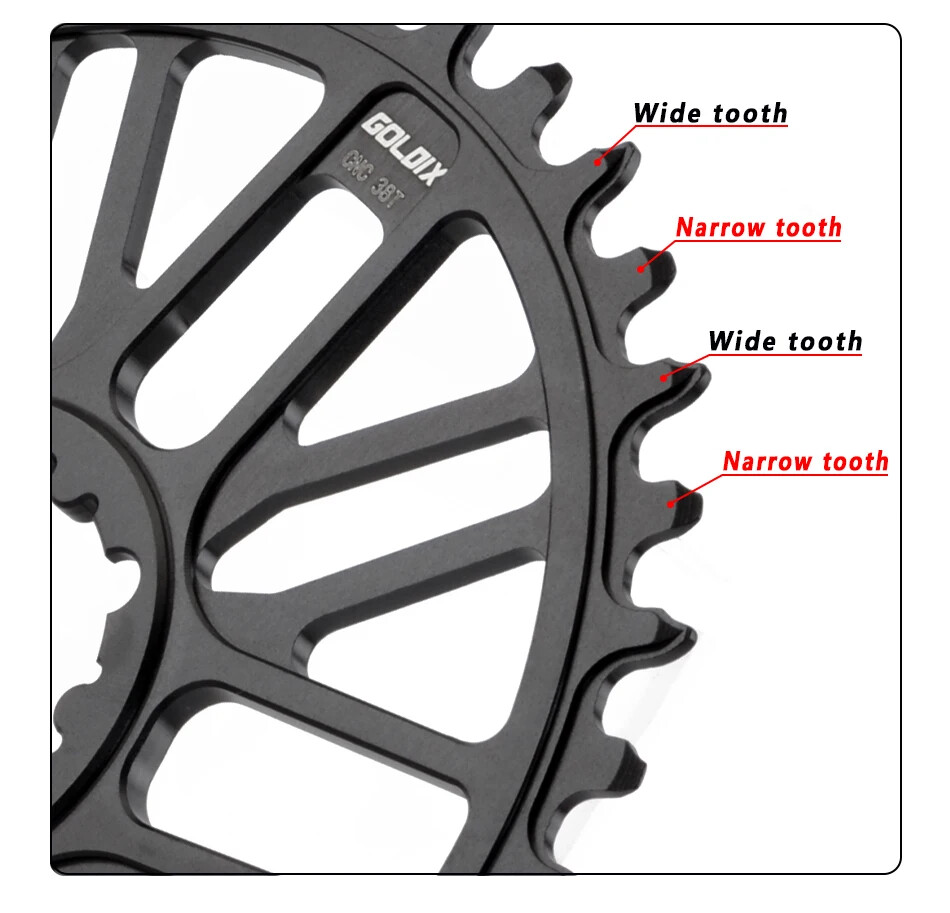 Directly Install Chainring Narrow Wide Teeth Single Speed Chainwheel 0mm Offset