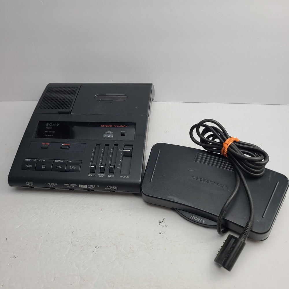 Sony BM-87DST Dictator/Transcriber Cassette Machine Pedal Microphone