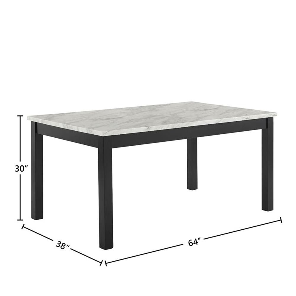 Pemberly Row 5-Piece Wood Rectangle Dining Table Set in Gray