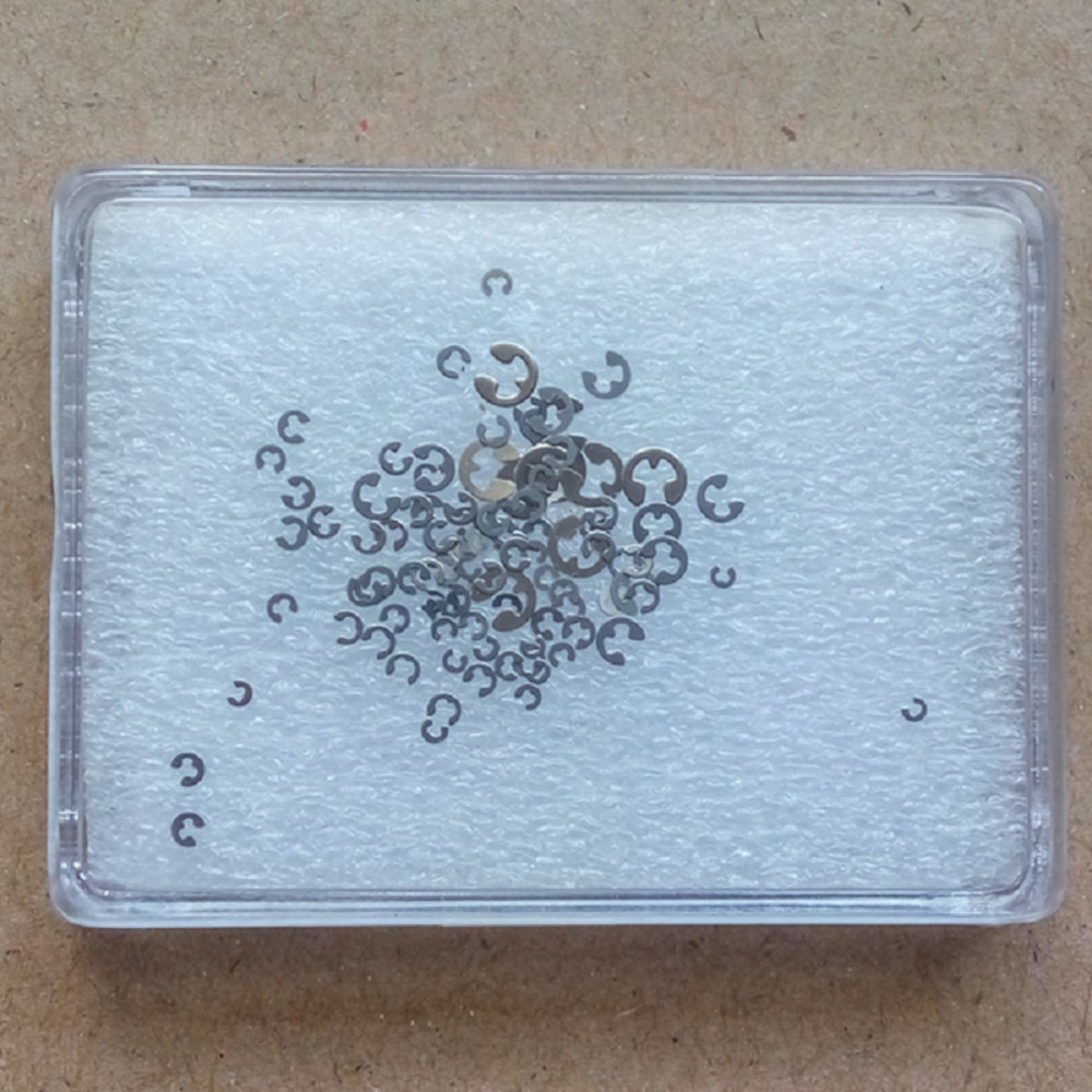 Assorted 90Pcs Of 9 Sizes Chronograph Watch Pusher Button C-clip E Clip Ring