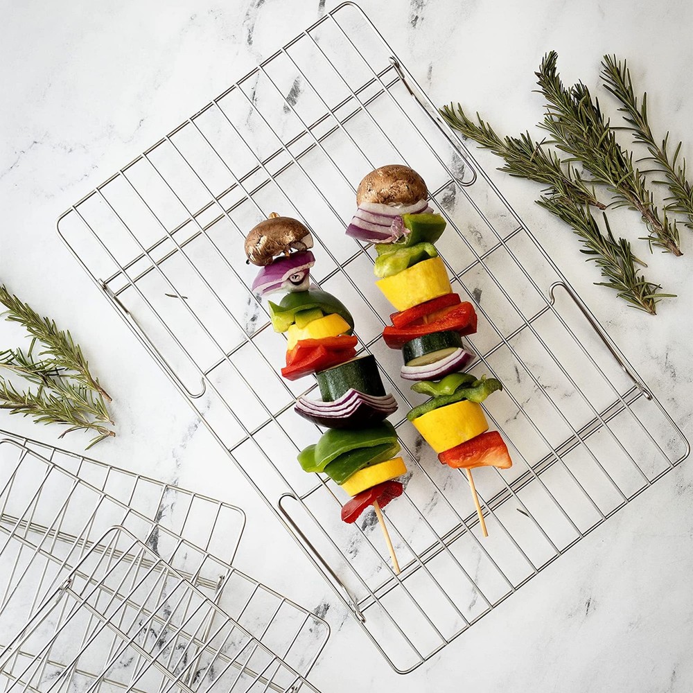 4-Tier Stackable Cooling Racks for Baking, 100% Stainless Steel Wire Rack, Ov...