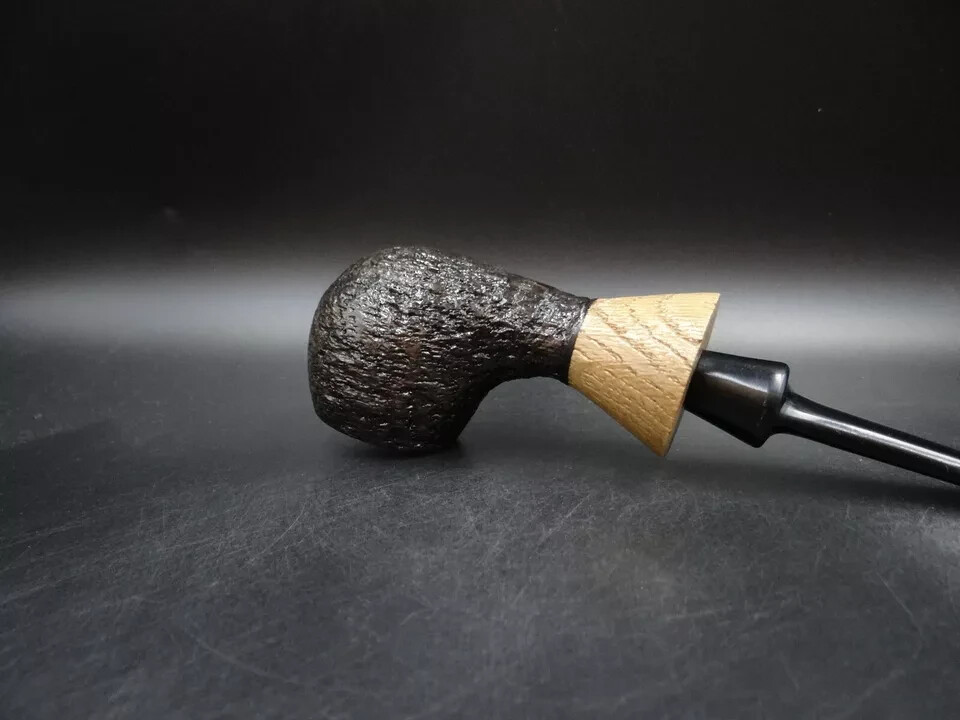 TURKIEWICZ BLACK OAK (MORTA) HAND MADE RHODESIAN PIPE 02