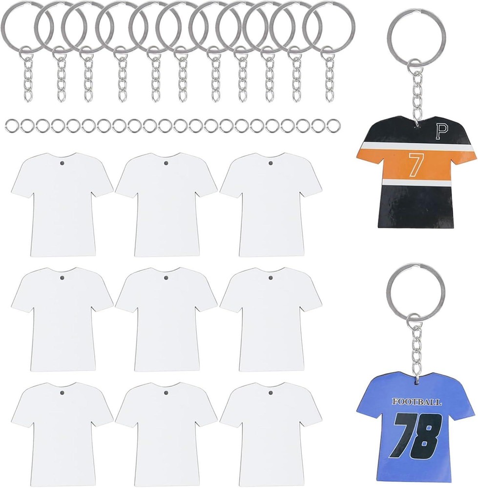 72Pcs Sublimation Keychain Blanks Bulk - Sublimation Blanks Keychain with White