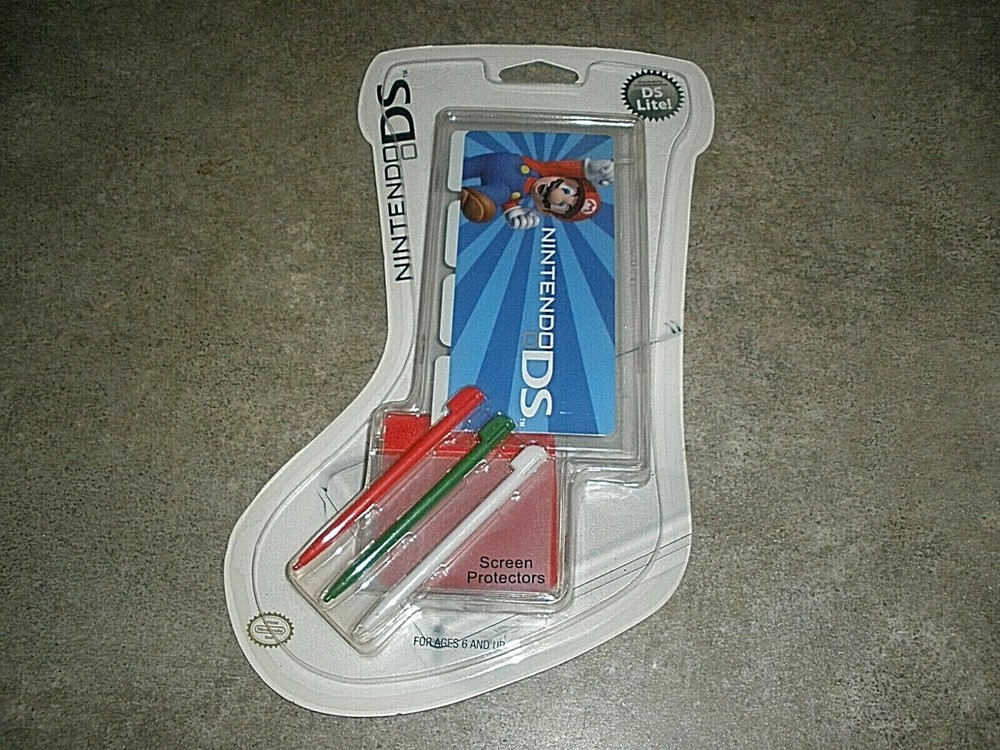 NEW Nintendo DS Lite Screen Protectors Christmas Stocking Packaging