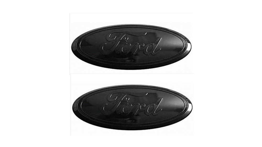 2pc Full Black Ford Overlay Emblem 9" Badge Grill Front Tailgate Expedition