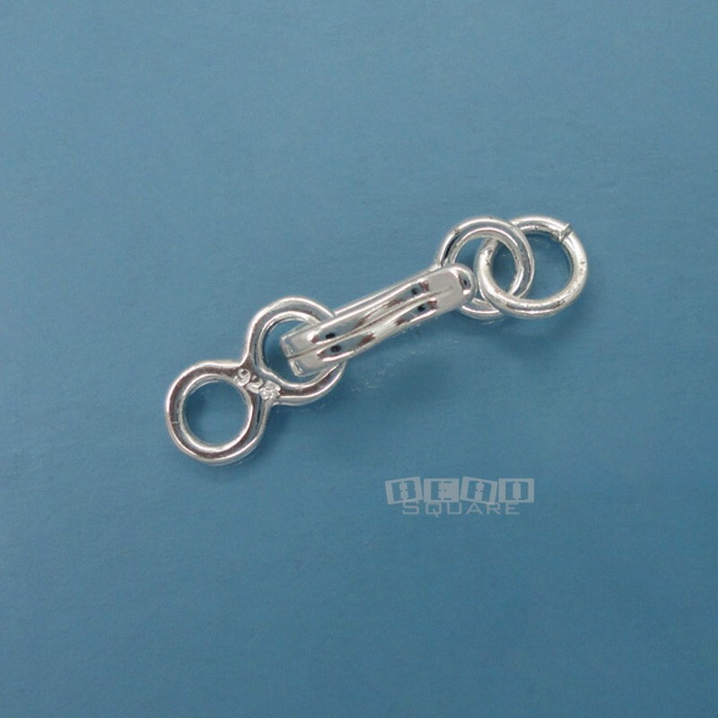1 Set Solid Sterling Silver Hook Clasp w/ Eye Connector & Open Jump Ring #33231