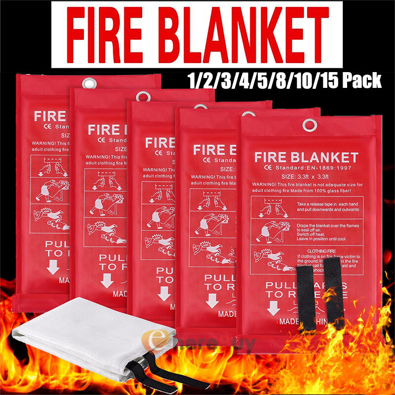 Emergency Fire Blanket - 1-15 Pack - Fire Suppression Blanket Prepared