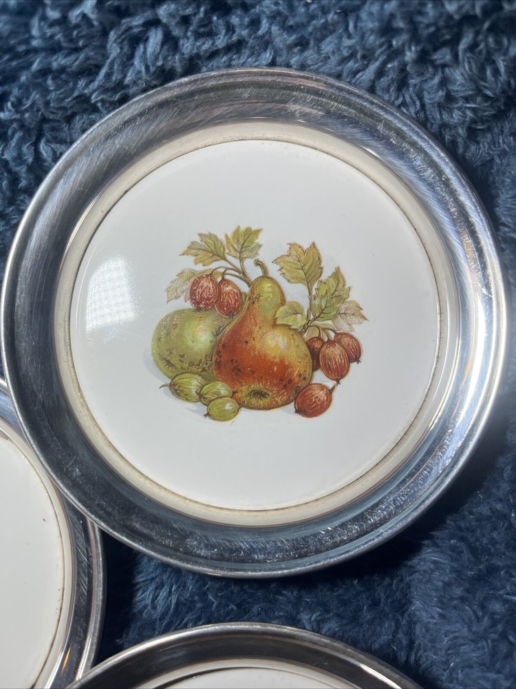 4 Sheridan Silver Plated Coasters