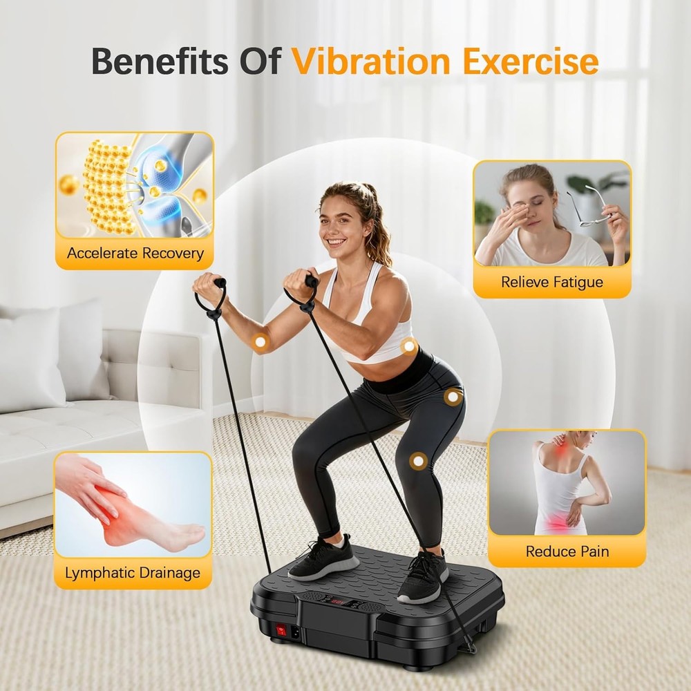 Vibration Plate Exercise Machine,Vibrating Platform for Lymphatic Drainage with