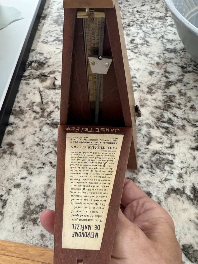 Vintage Seth Thomas Metronome del Maelzel Working