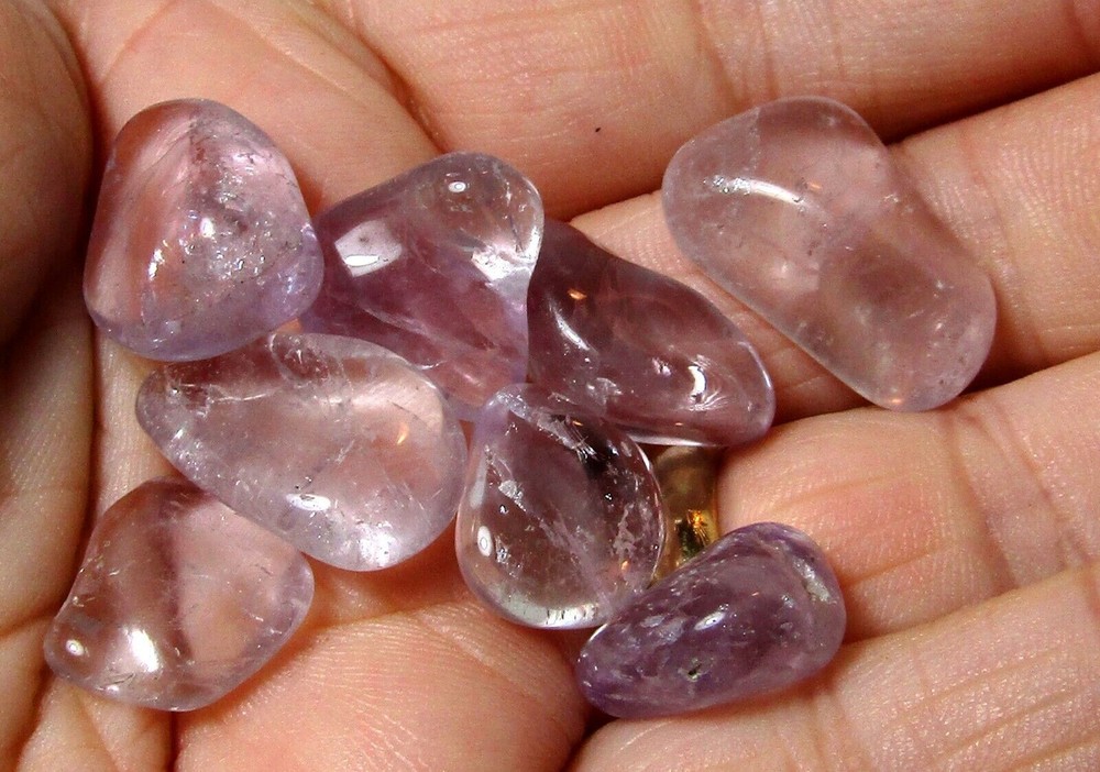 Natural Amethyst tumbled, transparent
