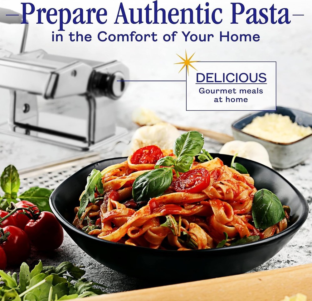 Stainless Steel Pasta Maker - 7 Thickness Settings