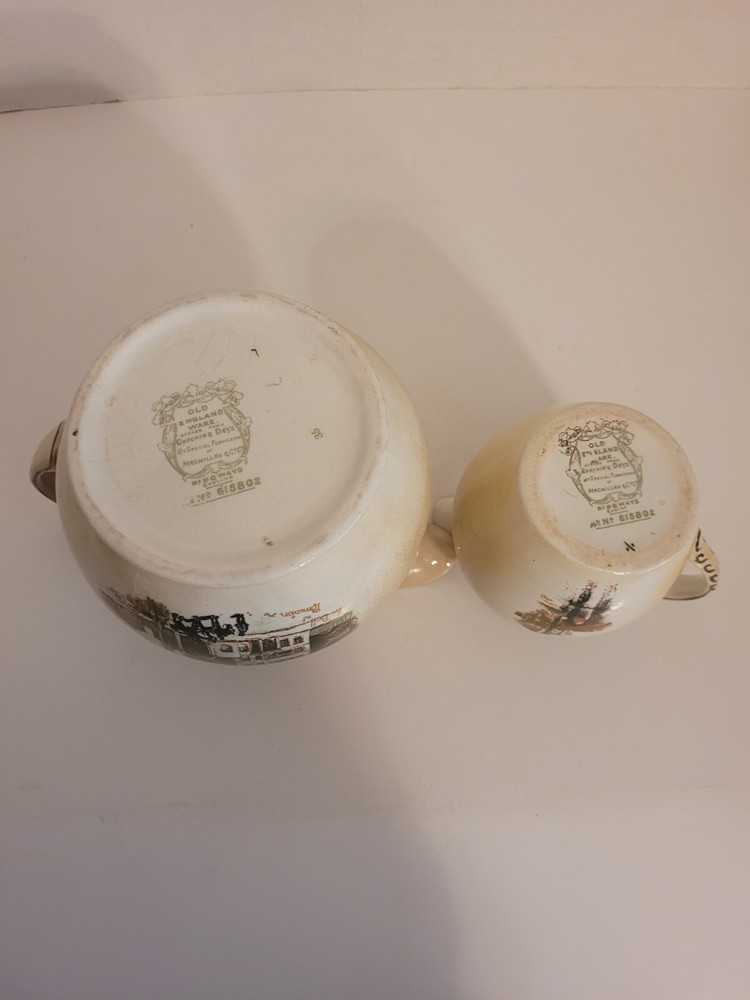 Ridgways Old England Ware Coaching Days Pitcher and Creamer