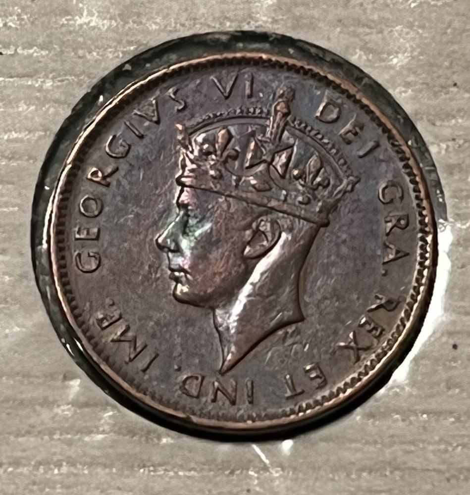 1943-C CANADA NEWFOUNDLAND SMALL CENT NICE DETAILS