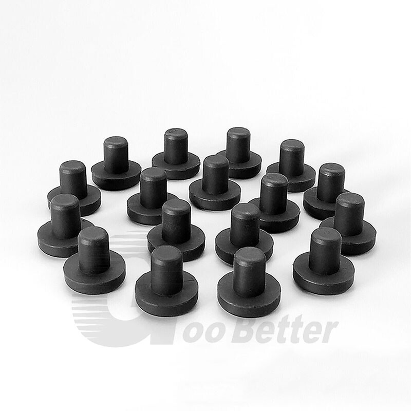 Black Solid Silicone Round Plug Blanking End Cap Stopper Pipe Seal Plug 3~15mm