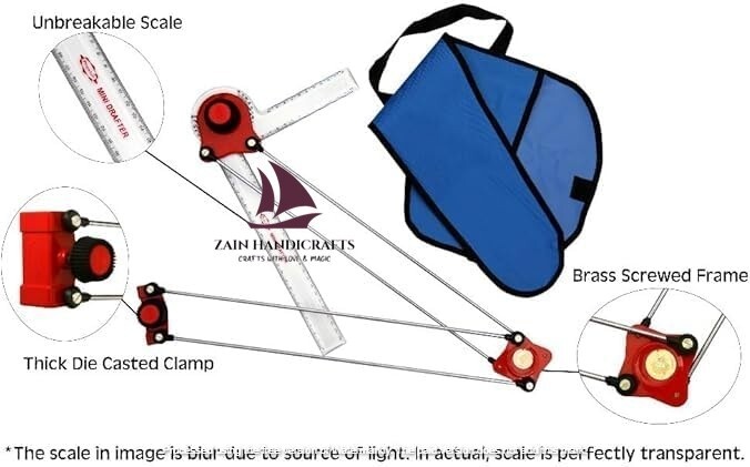 ZAIN Universal-Drafting-Arm-Vintage-Board Master-Drafting Machine Mini Drafter