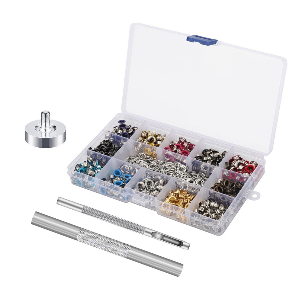 For Leather Craft Shoe 600Set Grommet Eyelet Snap Button Kit With Install Tool