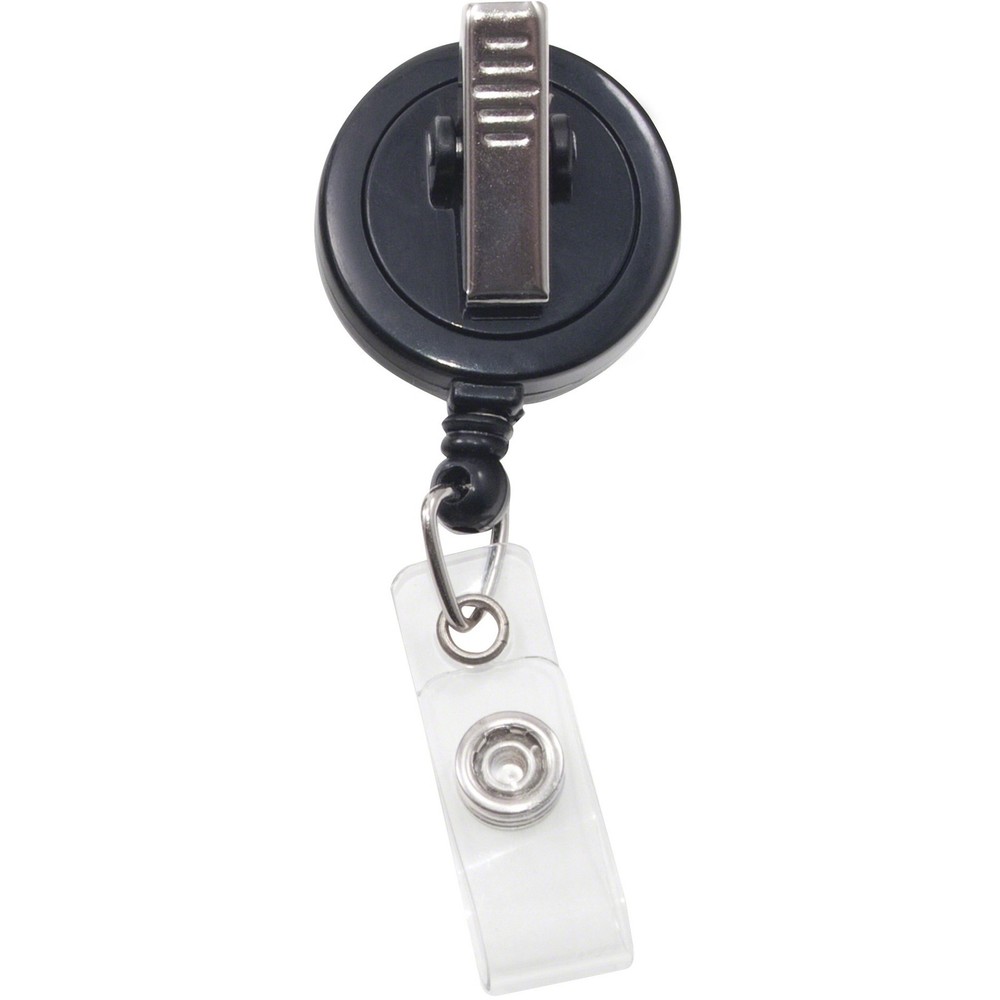 Ace Office 75548 Retractable ID Reel 12 Pack Black