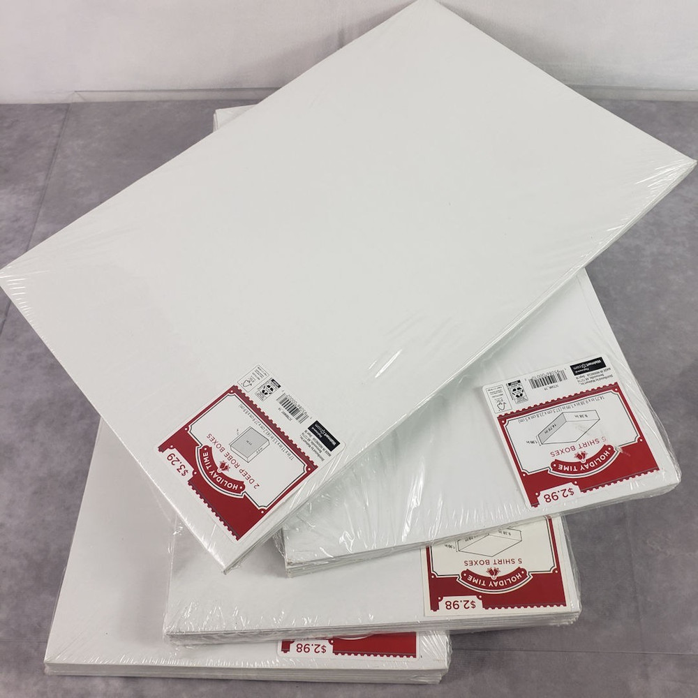 Holiday Time White Gift Boxes 15 Shirt and 2 Deep Robe Boxes