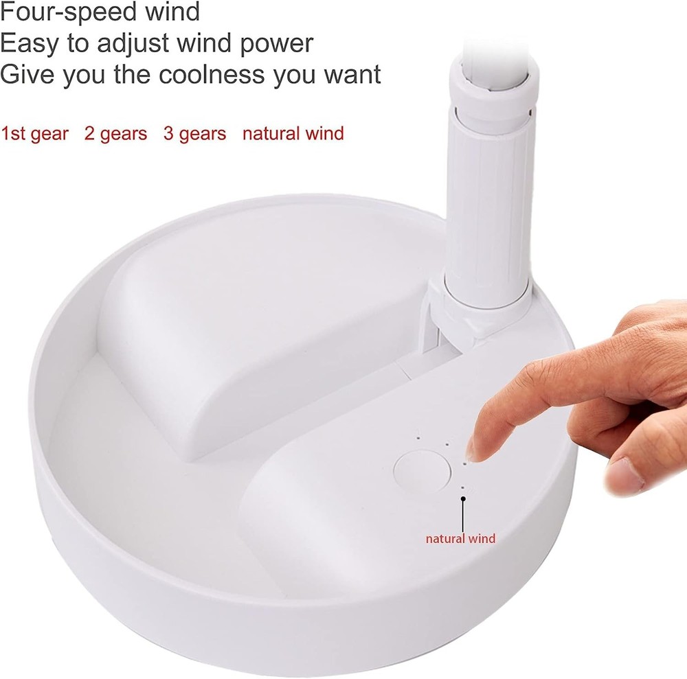 Portable desktop fan, foldable fan base floor fan, with remote control