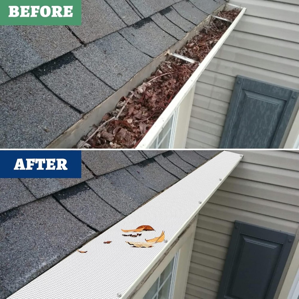 35 Pack Stainless Steel Micro Mesh Gutter Guard for 4", 5", 6" White