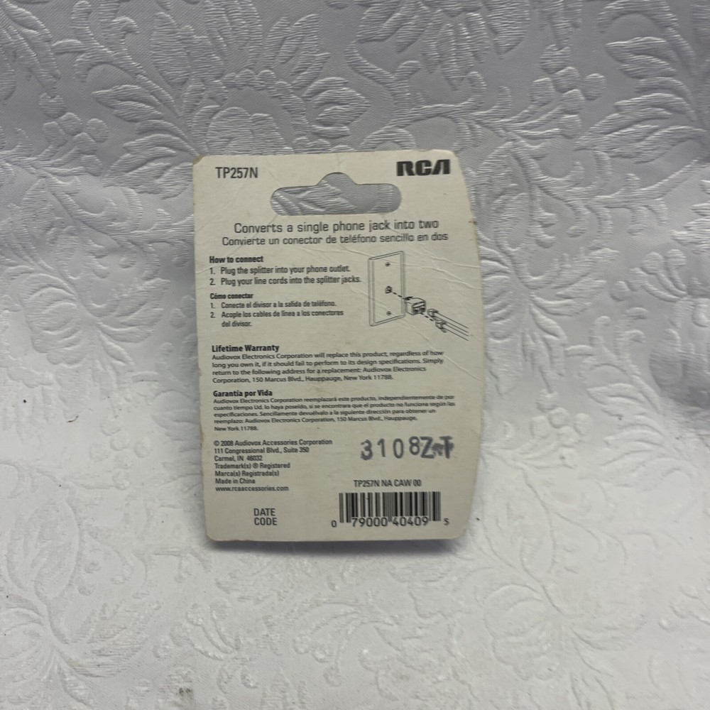 RCA TP257R Modular Phone Adapter 2-In-1 White