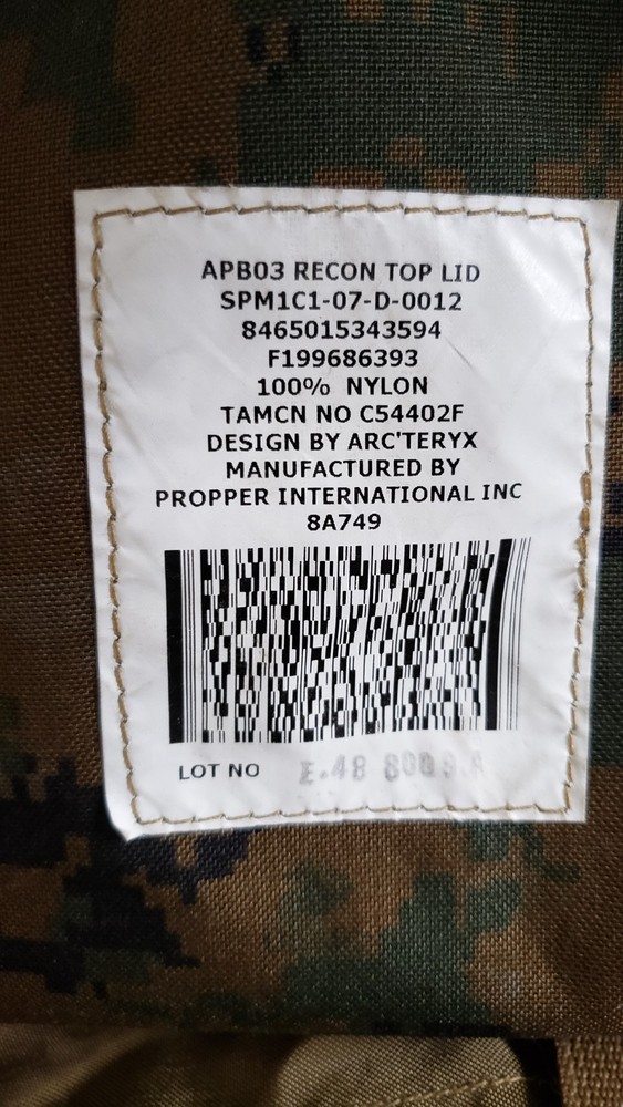 APB03 ILBE Recon main pack complete plus accessory pouches