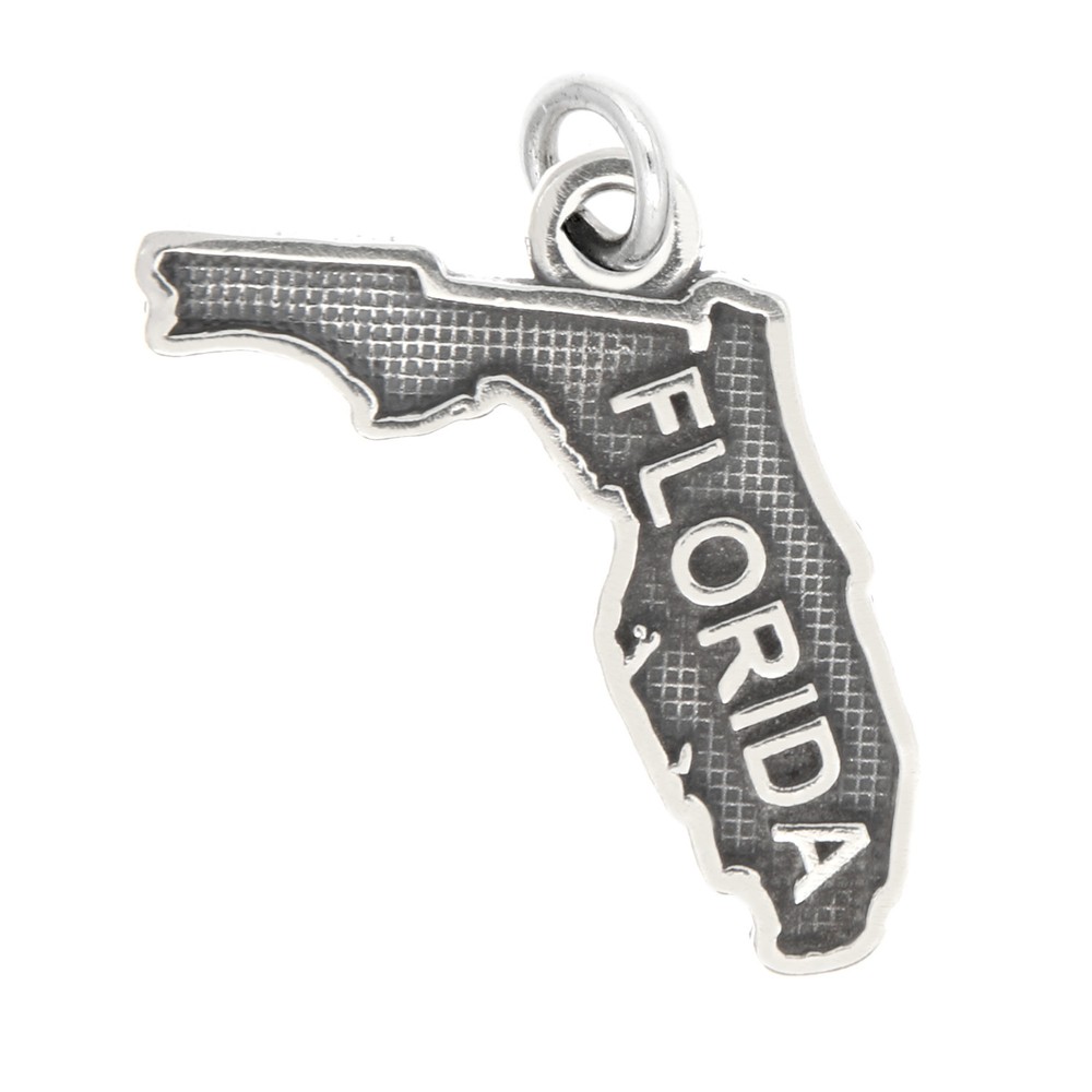 LGU® Sterling Silver Oxidized Florida Charm -with Options