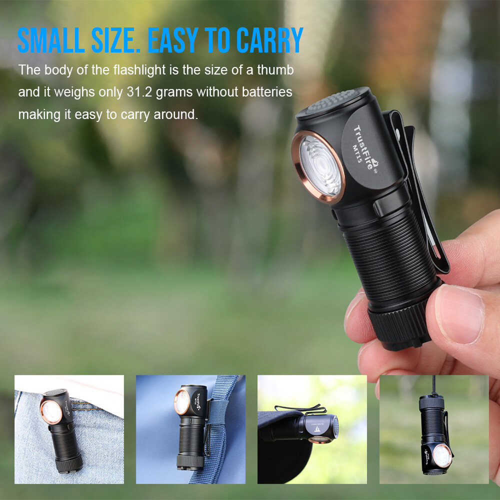 Trustfire 1000 LM Bright LED Flashlight EDC Rechargeable Work Light Waterproof