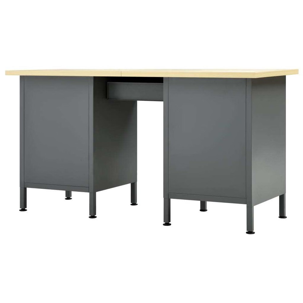 Workbench Black 63"x23.6"x33.5" Steel