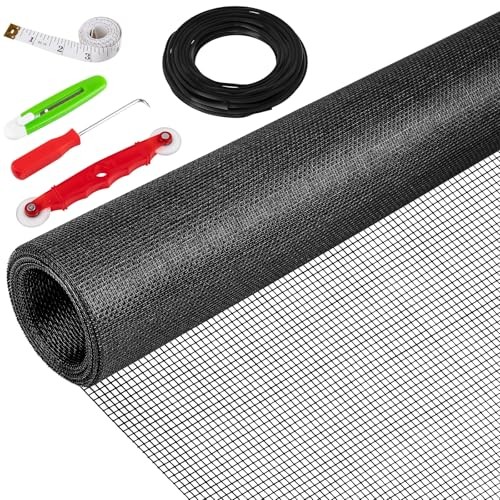 48"X236" Window Screen Replacement Kit, 6 in 1 Window Screen 48"x236"with Tools