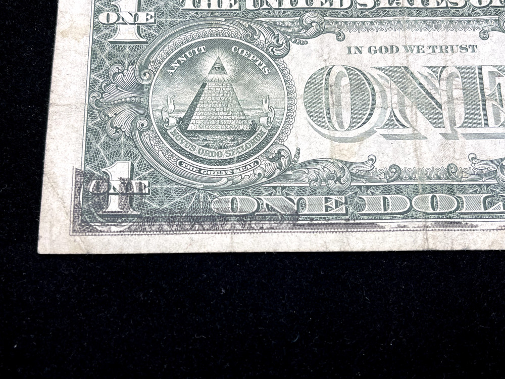 1988-A $1 Dollar *Partial Wet Ink Transfer Error*