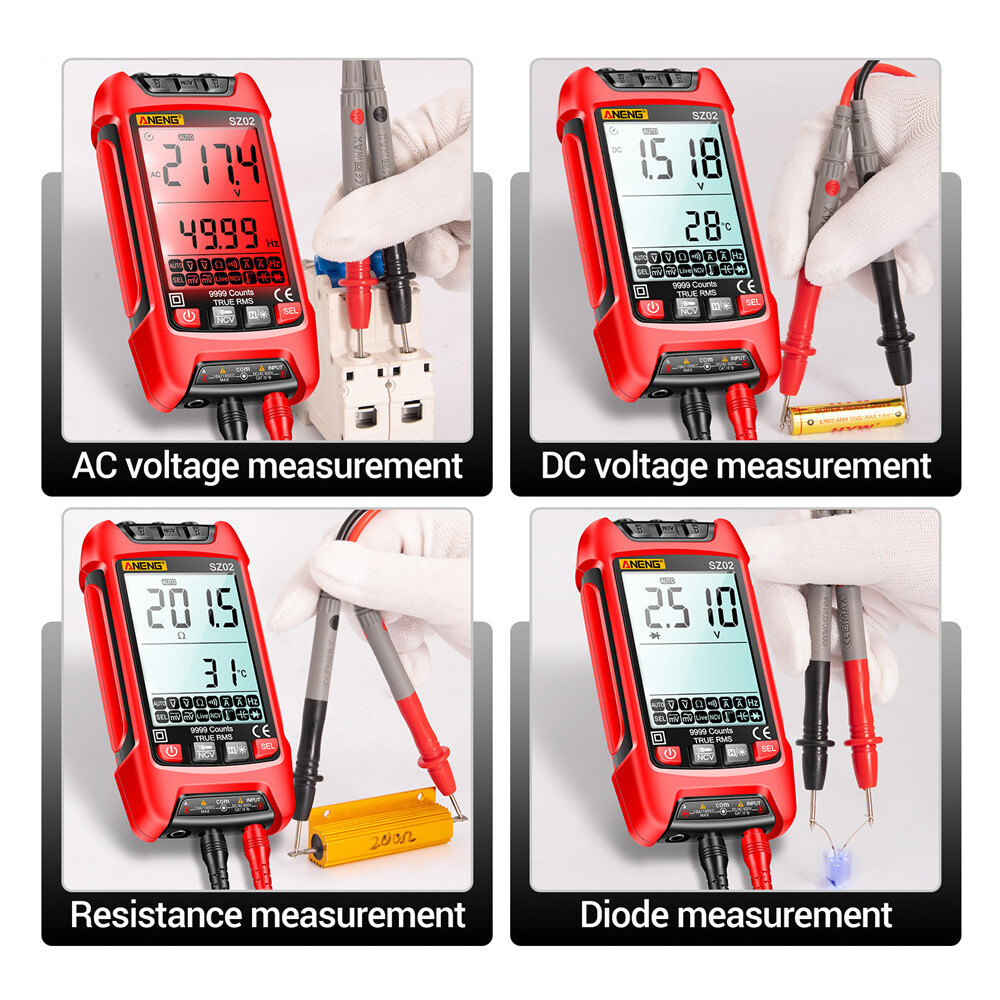 ANENG SZ02 Digital Multimeter Voltmeter Ammeter Resistance Transistor Meter Tool