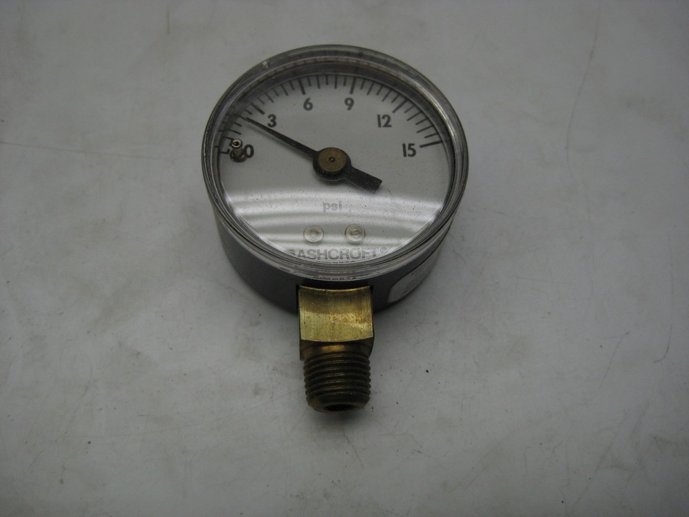 ASHCROFT GAUGE 0-15 PSI NSNP