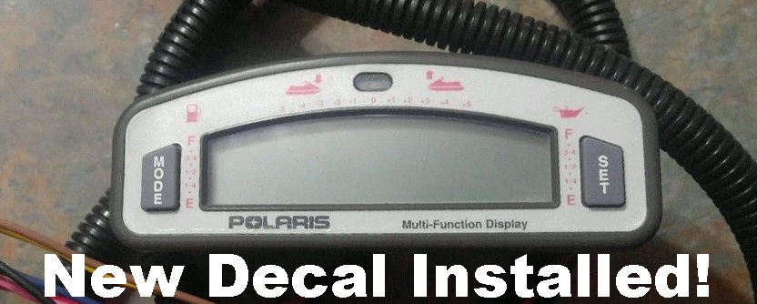 Fits Polaris MFD Multi Function Display Gauge Decal SLH SLT