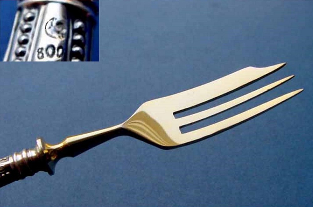 1. Fork/ Cake Fork, 800 Silver, 19th Century C204