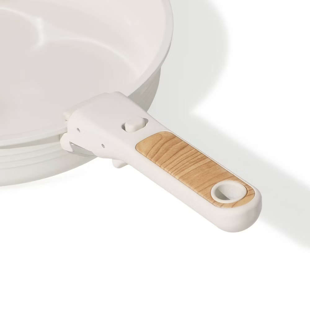 Carote 10pc Ceramic Nonstick Cookware Set with Detachable Handle Cream