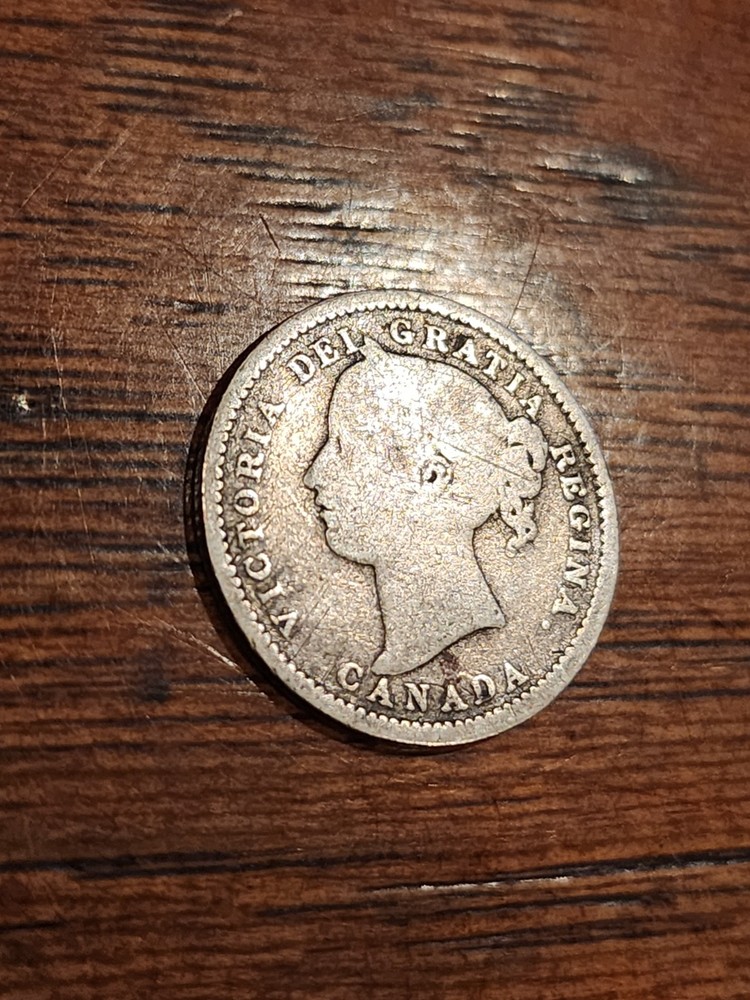 1894 Canada 10 Cents Silver Coin