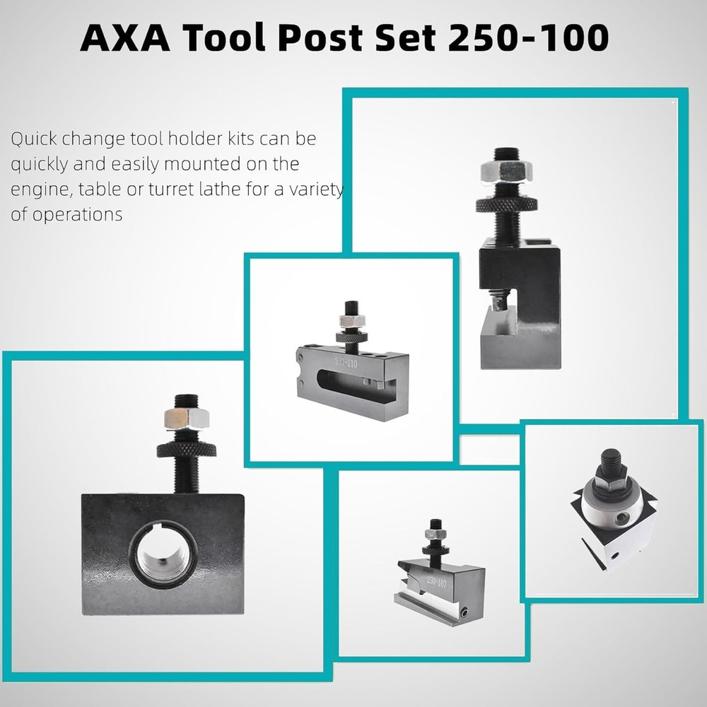 PISTON TYPE QUICK CHANGE TOOLPOST SET AXA 250-100 TOOL POST SET