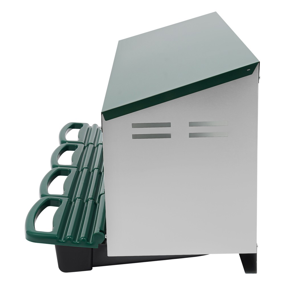 4-grid Green Chicken Nesting Box Chicken Eggs Laying Box with Egg Storage PP