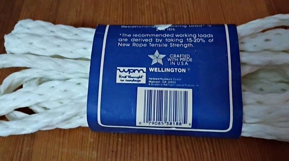 20 Ft 3/8" UTILITY ROPE POLY BRAID Nylon Strong Polyester Cord Clothesline Flag