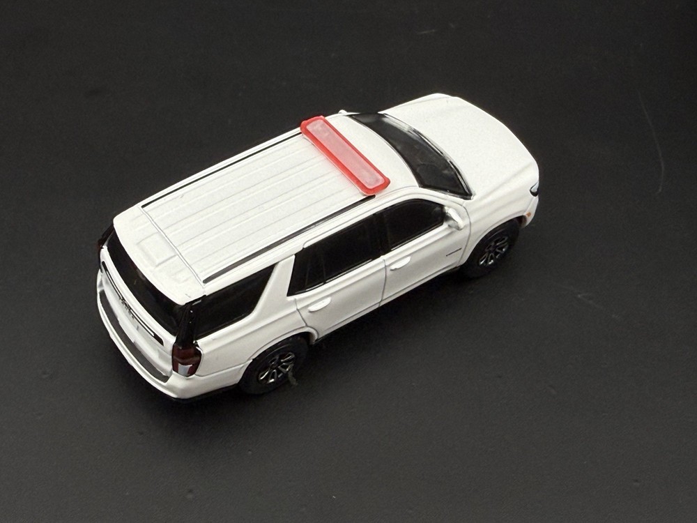 2-Pack 1/64 Scale Model Silver Top Red LED Style Whelen Lightbar 6402RS