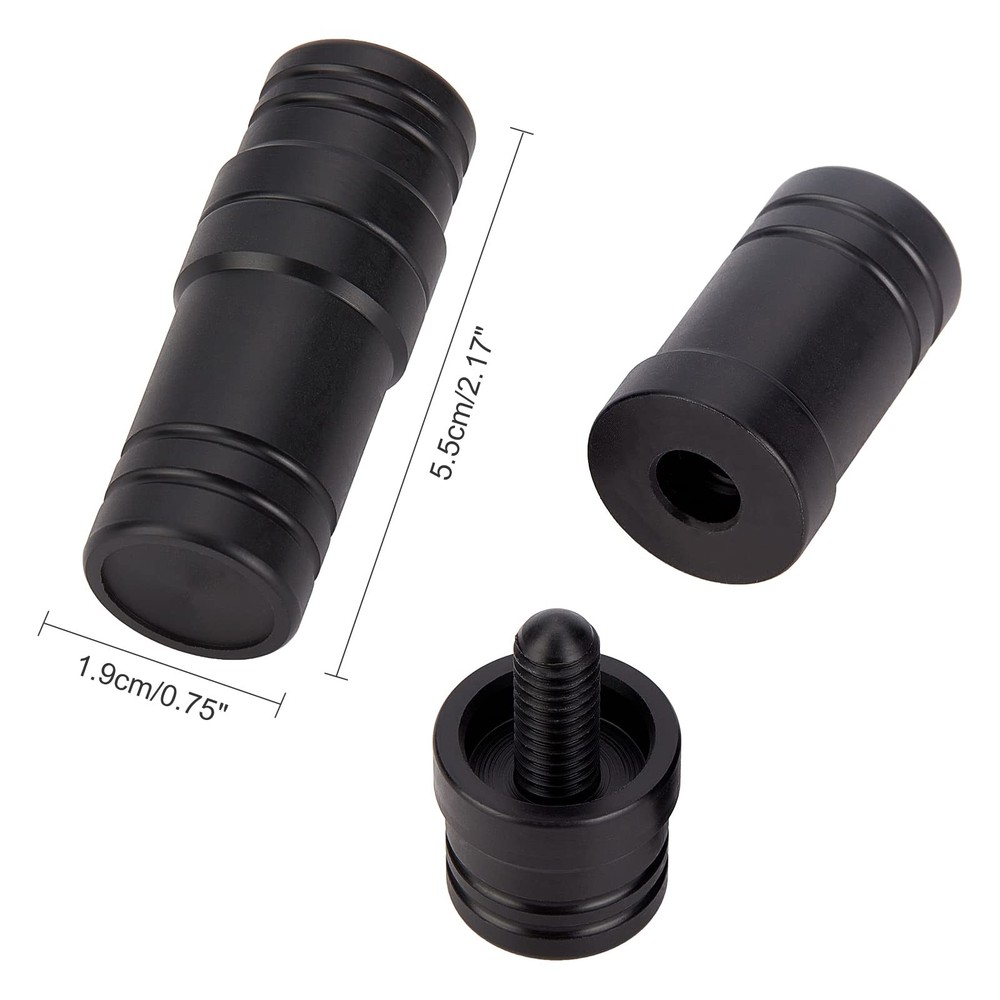 3 Pair Stick Joint Protector 5/16 X 18 Pool Joint Thread Cap Black Pool Cue Join