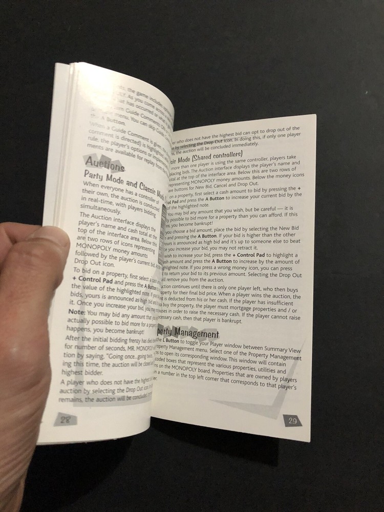 monopoly party gamecube Manual Only