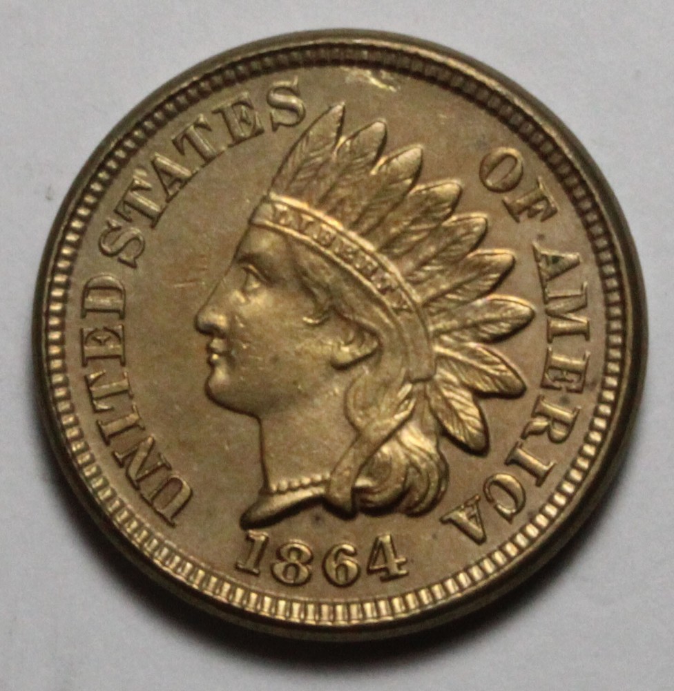 1864 Indian Head Cent LW140