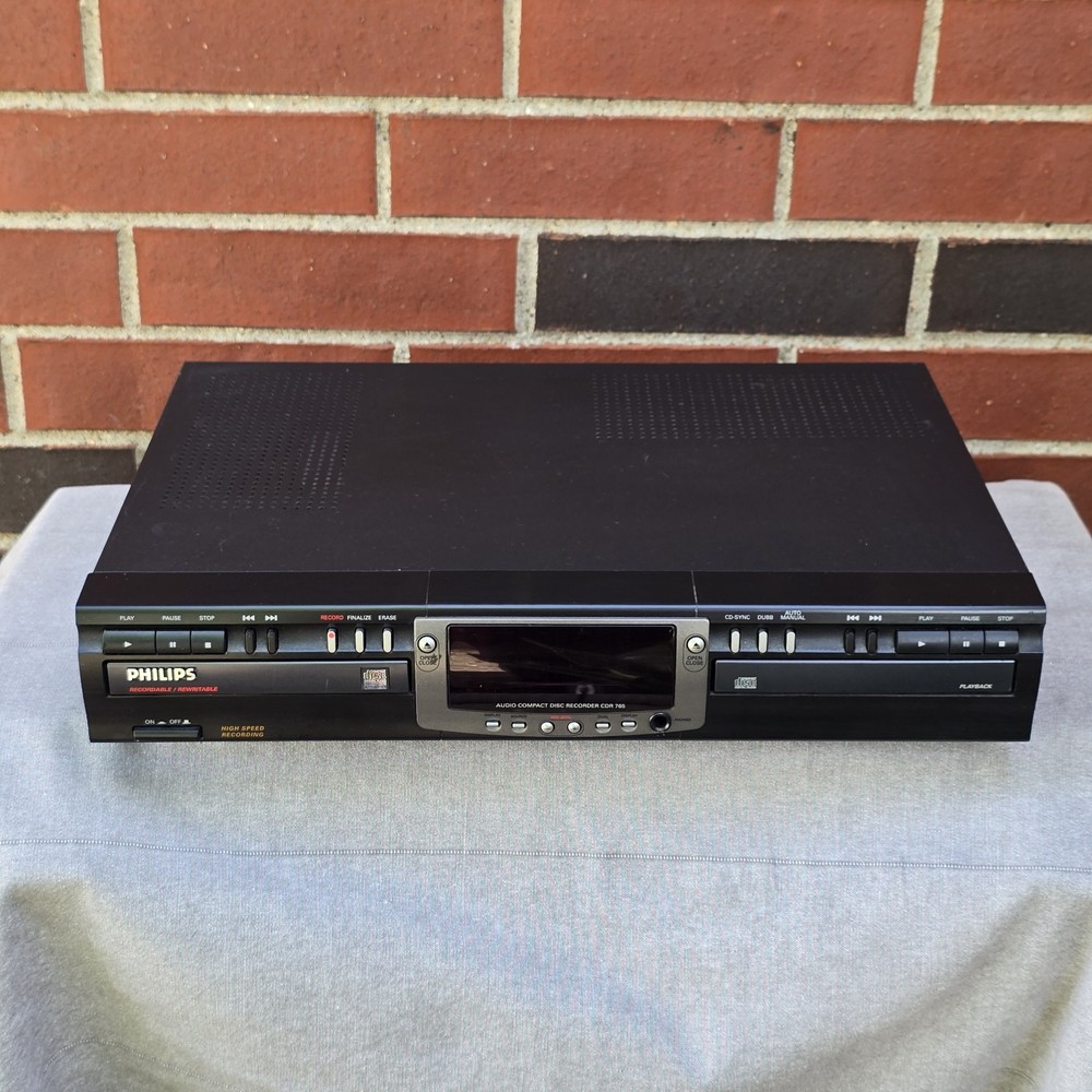Philips CDR 765 Audio Compact Disc Recorder / No Remote TESTED WORKING