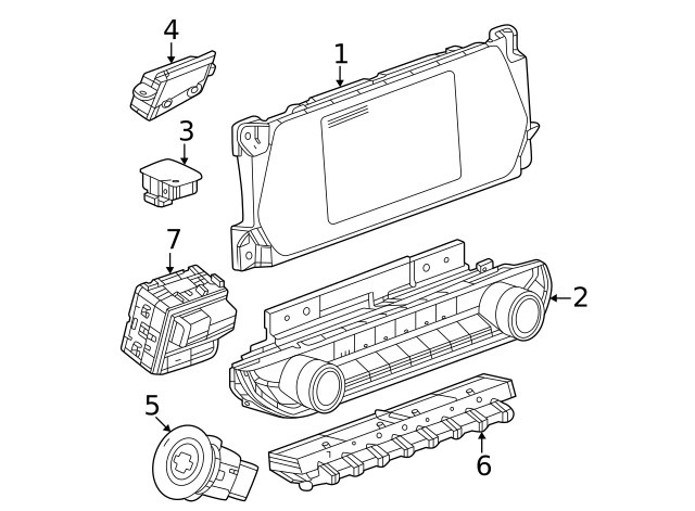 Genuine GM Dash Control Unit 86516190
