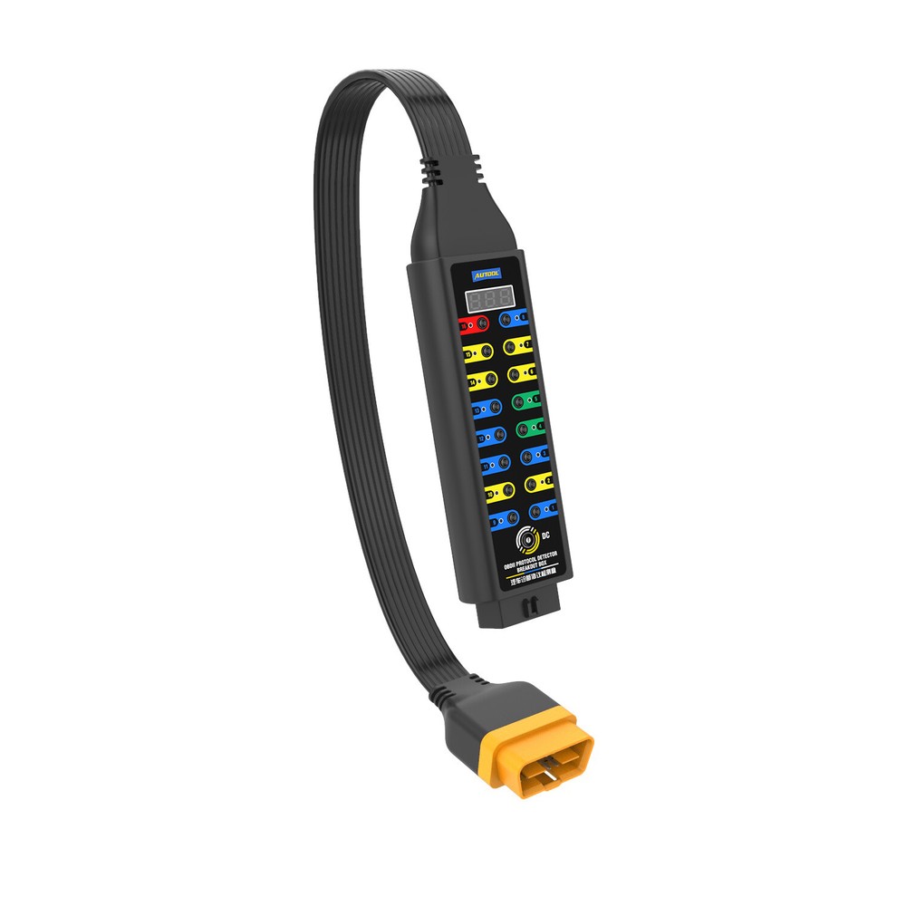 AUTOOL OBDII CAN Breakout Box Voltage Display OBDII Protocol Detector Diagnostic