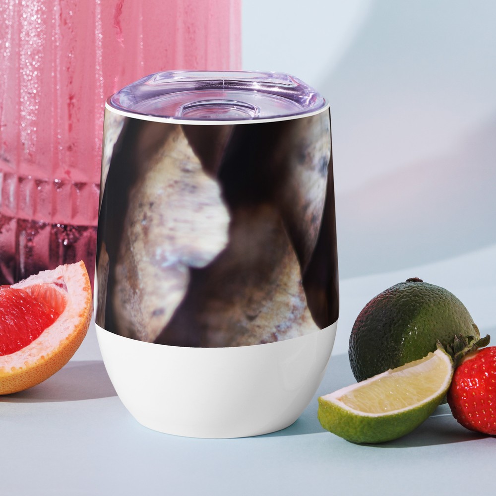 Macro Pinecone Wine tumbler